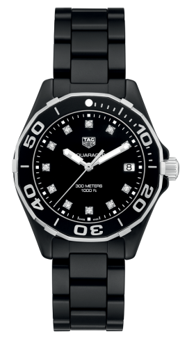 TAG Heuer Aquaracer 300M 35 Ceramic / Black - Diamond / Bracelet